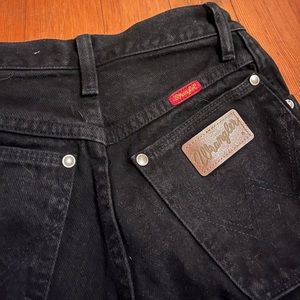 Black Straight Leg Wrangler Jeans